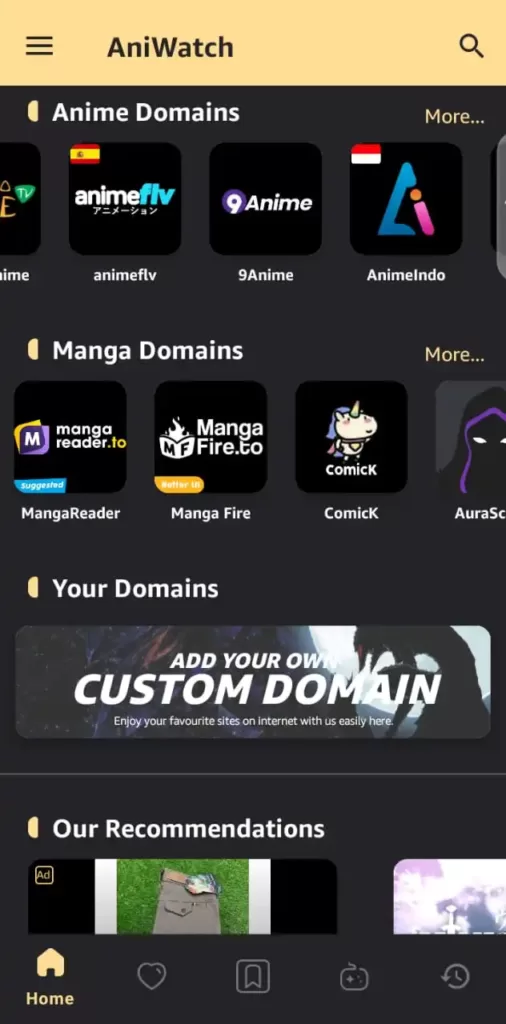 Aniwatch Apk with Anime and Nanga Domains